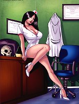 Black & white interracial comic gallery. Nurse Brittani and nurse Tamika ready to treat big black cocks