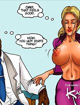 Hot black doc disgraces chicks at gyno clinic in interracial sex comics