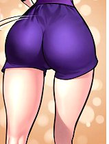 This blonde babe with a tight ass in erotic comic likes dicks and dreams about it