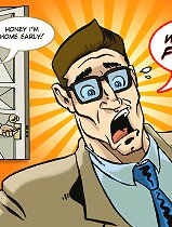 Cartoon sex comics. A whore fucks everyone at the party, bitch fucks everybody at the party except you.