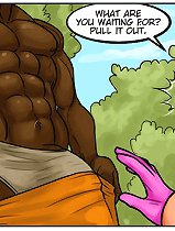 Booby redhead hottie enjoys interracial cartoon porno on the beach