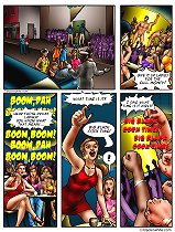 Cream on big black cocks interracial comic sex