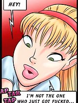 Claire suck the cock and her husband assfingering her at same time jab comics